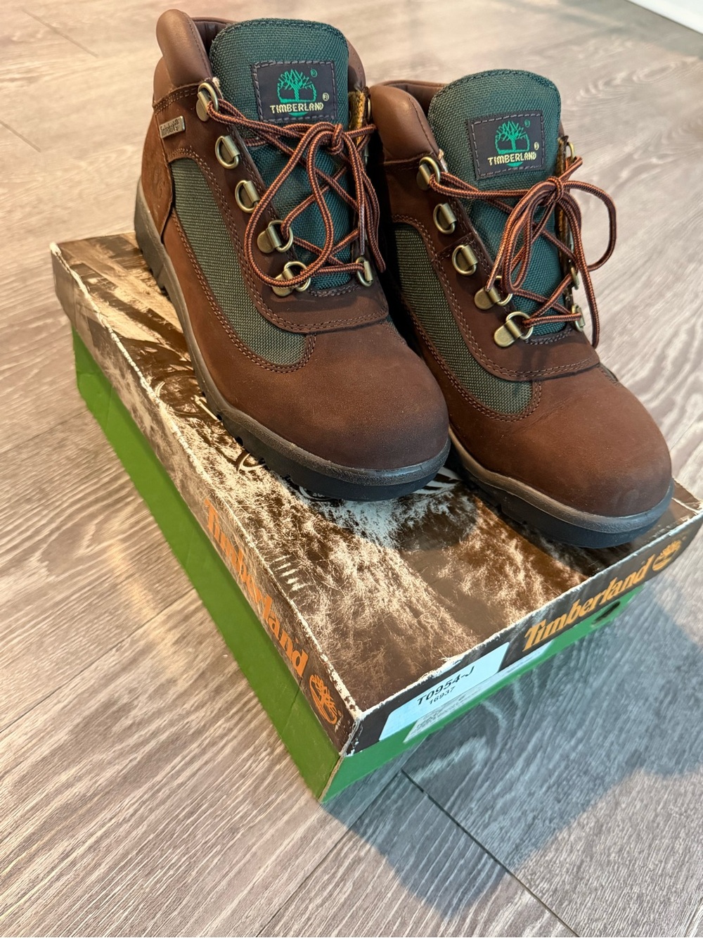 Timberland Kid’s Brown and Green Boots